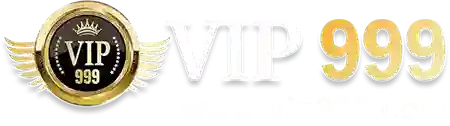 VIP999 casino official logo design with bold gold typography